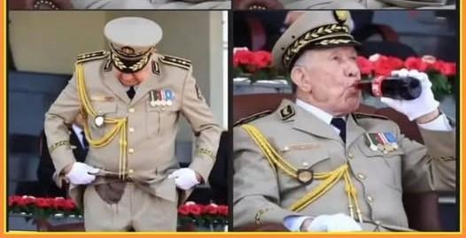 شنقريحة يتبول في سرواله أمام وزير الدفاع الكوري وسكب مشروب غازي لإيهام الجميع